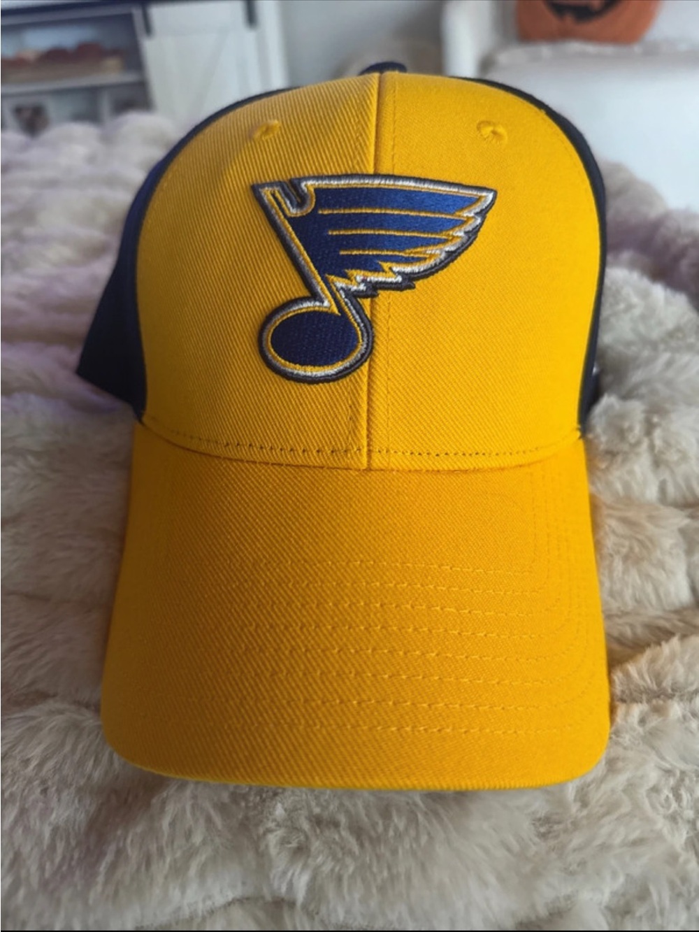 adidas Yellow and Navy St. Louis Blues Embroidered Baseball Cap